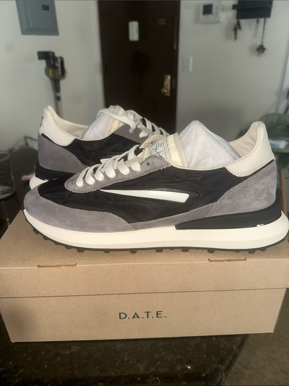 Athleta Black and Gray Low-Top Sneakers